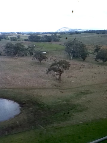 Meditation by gazing out train window